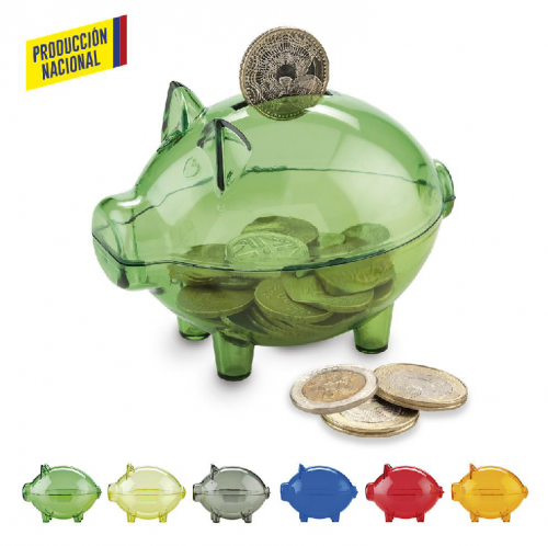Alcancía Mini Cerdito Cristal- Producción Nacional