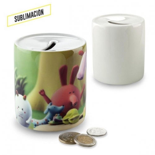 Alcancía en cerámica para Sublimación