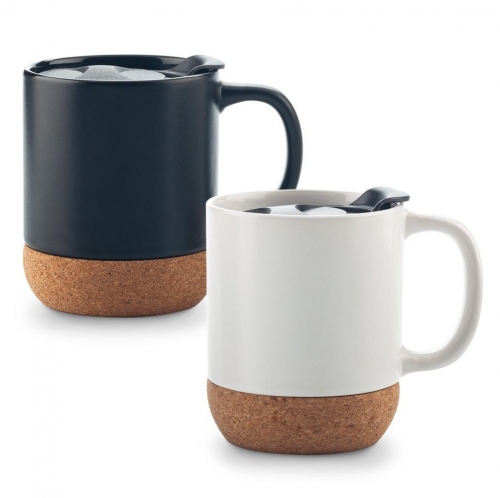 Mug Cerámica Con Corcho 11 oz